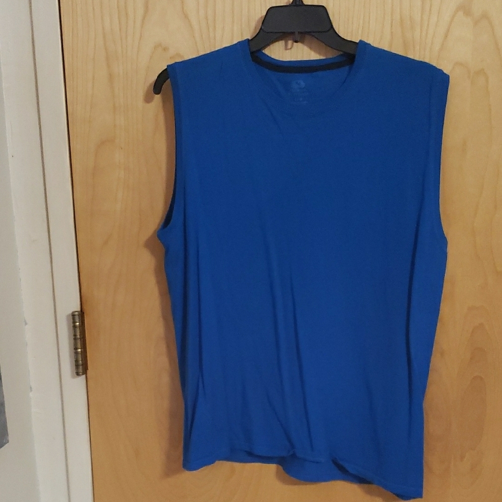 Fruit of the Loom Platinum Denim Blue Tee Tank Sleeveless